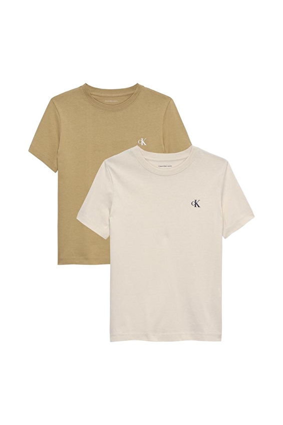 Calvin Klein Erkek Çocuk 2'li Takım IB0IB01093 Ekru/bej