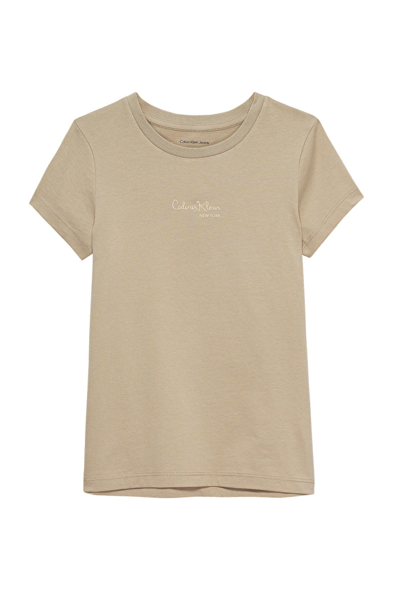 Calvin Klein Kız Çocuk Tişört IG0IG03061 Bej