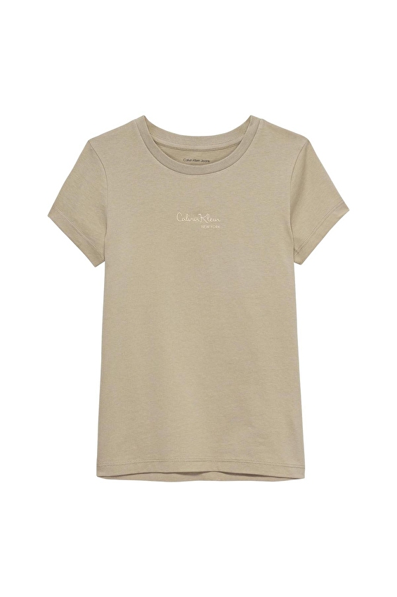 Calvin Klein Kız Çocuk Tişört IG0IG03061 Bej