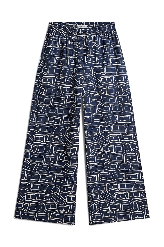 Tommy Hilfiger Kadın Pantolon WW0WW48970 Mavi Tommy Hilfiger Kadın Pantolon WW0WW48970 Mavi