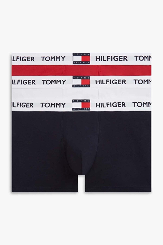 Tommy Hilfiger Erkek 3'lü Boxer UM0UM038350WH Kırmızı Tommy Hilfiger Erkek 3'lü Boxer UM0UM038350WH Kırmızı