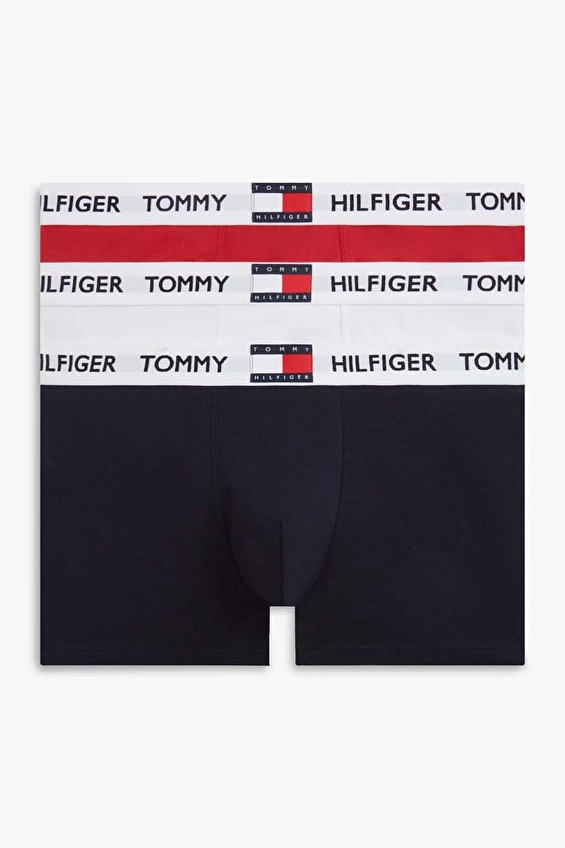 Tommy Hilfiger Erkek 3'lü Boxer UM0UM038350WH Kırmızı/beyaz/lacivert Tommy Hilfiger Erkek 3'lü Boxer UM0UM038350WH Kırmızı/beyaz/lacivert