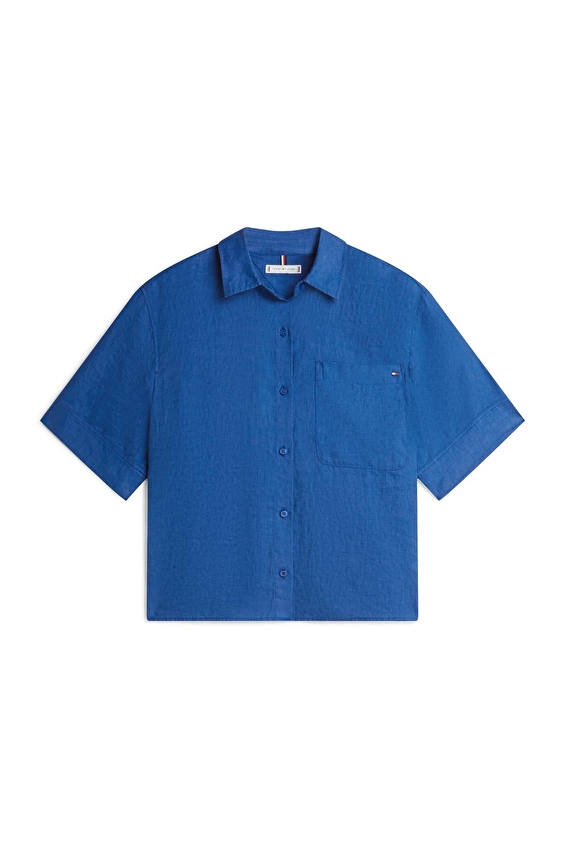 Tommy Hilfiger Kadın Gömlek WW0WW48925 Mavi Tommy Hilfiger Kadın Gömlek WW0WW48925 Mavi