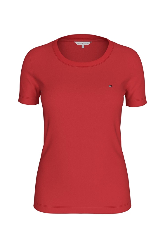 Tommy Hilfiger Kadın Tişört WW0WW40587 Turuncu Tommy Hilfiger Kadın Tişört WW0WW40587 Turuncu