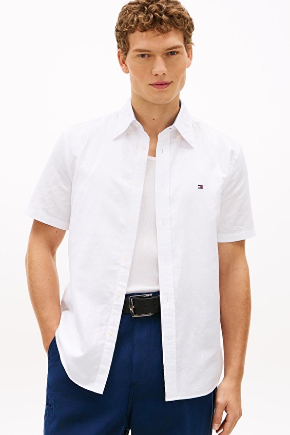 Tommy Hilfiger Erkek Gömlek MW0MW42450 Beyaz Tommy Hilfiger Erkek Gömlek MW0MW42450 Beyaz