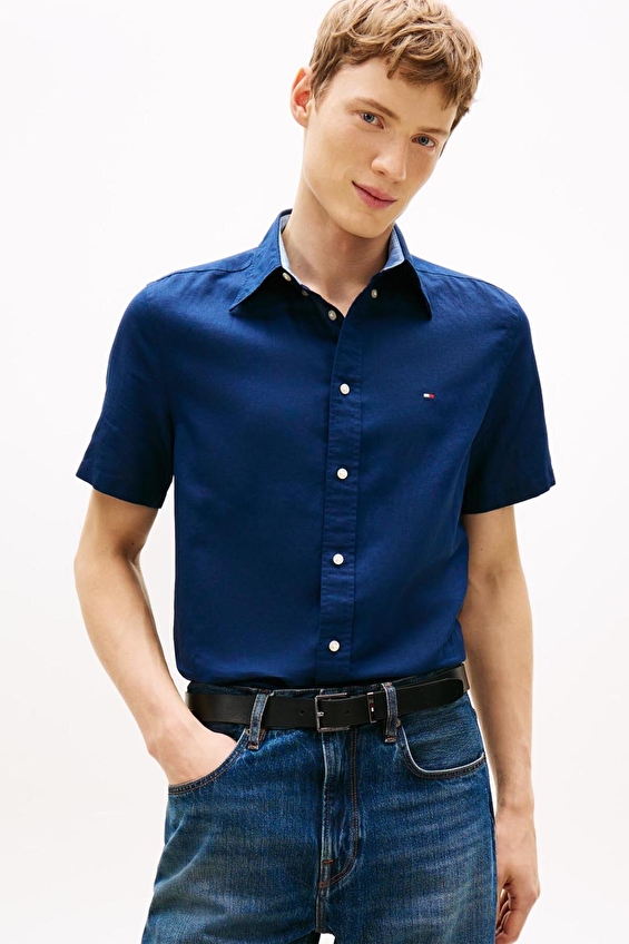 Tommy Hilfiger Erkek Gömlek MW0MW42450 Mavi Tommy Hilfiger Erkek Gömlek MW0MW42450 Mavi