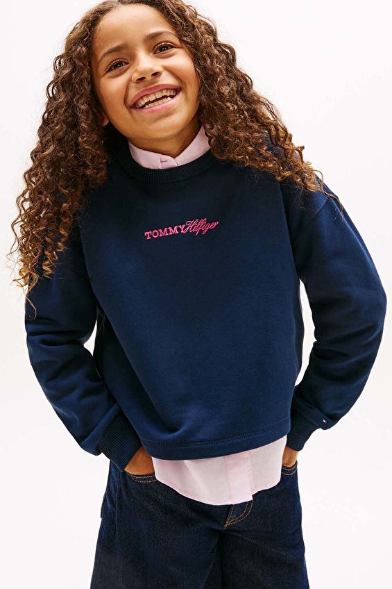 Tommy Hilfiger Kız Çocuk Sweat KG0KG09128 Lacivert Tommy Hilfiger Kız Çocuk Sweat KG0KG09128 Lacivert