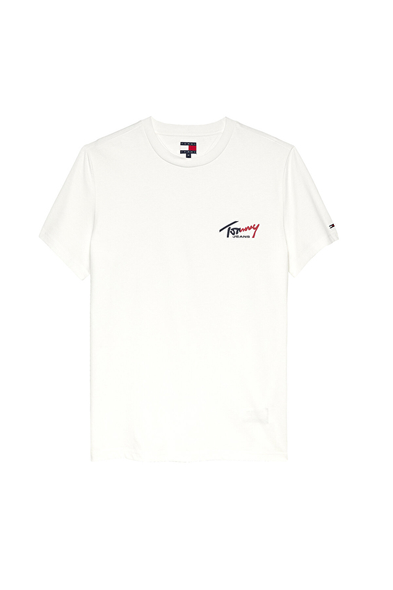 Tommy Jeans Erkek Tişört DM0DM22538 Beyaz Tommy Jeans Erkek Tişört DM0DM22538 Beyaz