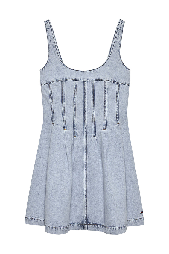 Tommy Jeans Kadın Elbise DW0DW22990 Mavi Tommy Jeans Kadın Elbise DW0DW22990 Mavi