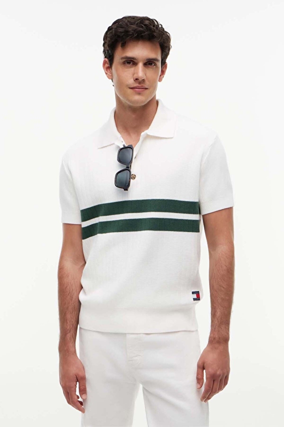 Tommy Jeans Erkek Kazak DM0DM23018 Beyaz Tommy Jeans Erkek Kazak DM0DM23018 Beyaz
