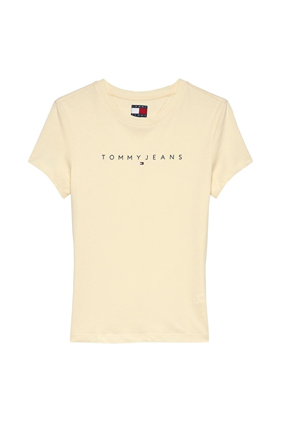 Tommy Jeans Kadın Tişört DW0DW18398 Bej Tommy Jeans Kadın Tişört DW0DW18398 Bej