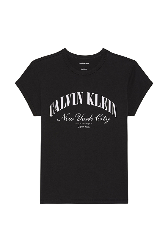 Calvin Klein Jeans Kadın Tişört LV047F815G Siyah Calvin Klein Jeans Kadın Tişört LV047F815G Siyah