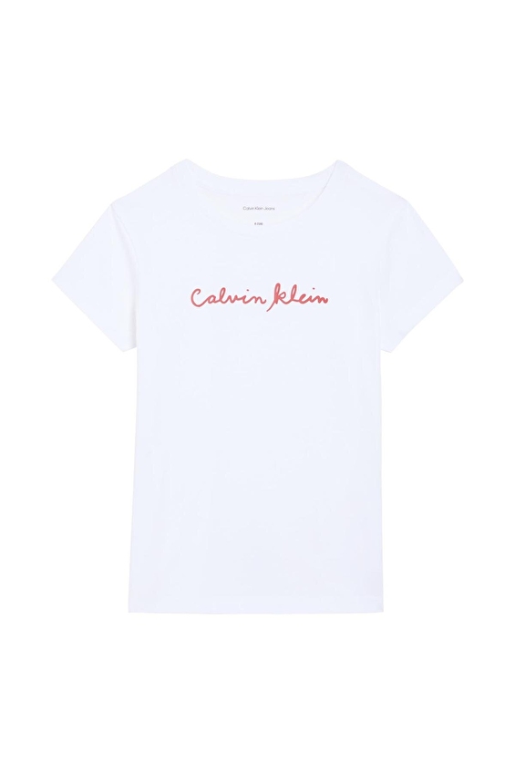 Calvin Klein Kız Çocuk Tişört LVCKSJA17G Beyaz