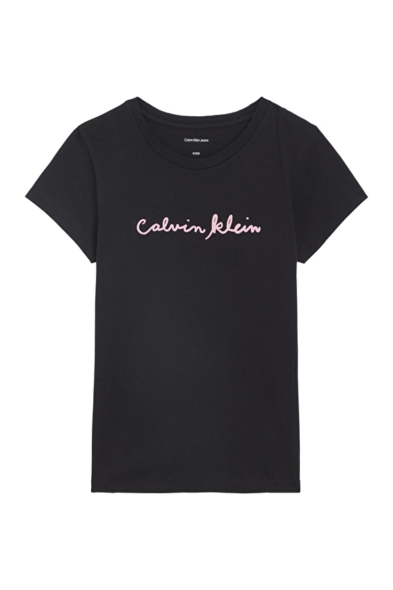 Calvin Klein Kız Çocuk Tişört LVCKSJA17G Siyah