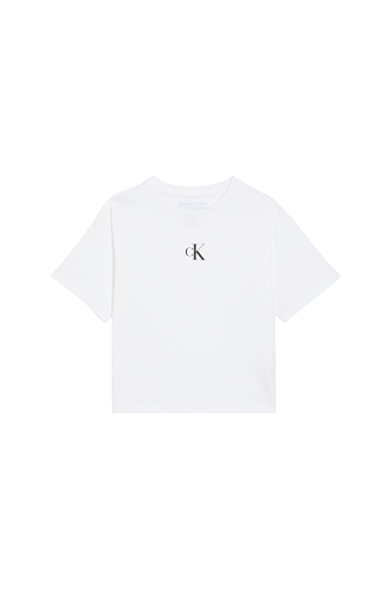 Calvin Klein Kız Çocuk Tişört LVCKSJA16G Beyaz