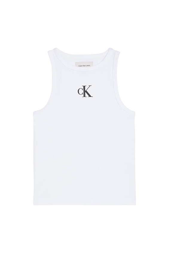 Calvin Klein Kız Çocuk Tişört LVCKSJB10G Beyaz