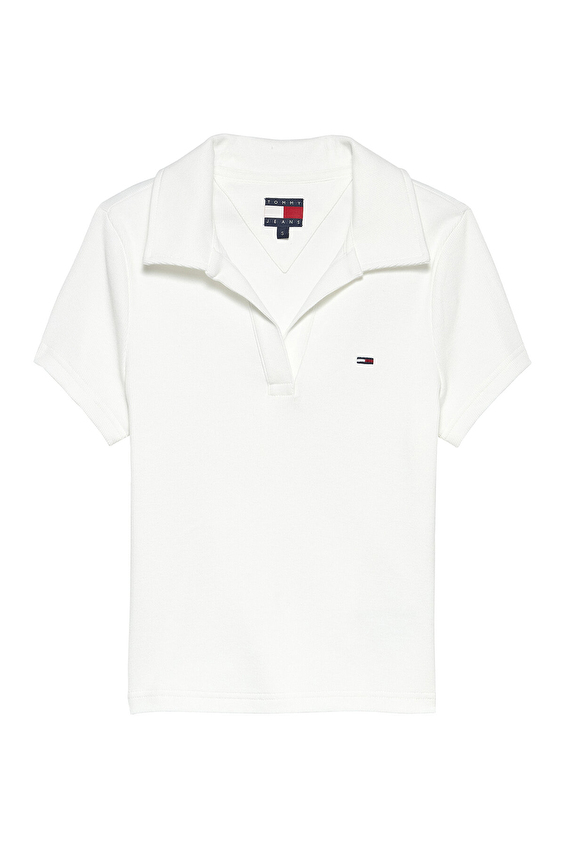 Tommy Jeans Kadın Tişört DW0DW22326 Beyaz Tommy Jeans Kadın Tişört DW0DW22326 Beyaz