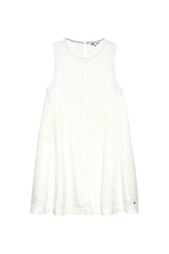 Tommy Jeans Kadın Elbise DW0DW22343 Beyaz Tommy Jeans Kadın Elbise DW0DW22343 Beyaz