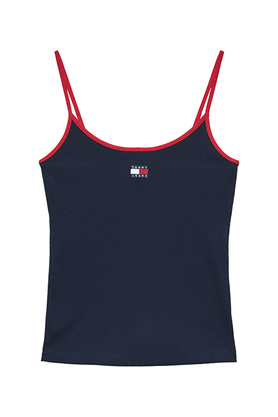 Tommy Jeans Kadın Tişört DW0DW22261 Mavi Tommy Jeans Kadın Tişört DW0DW22261 Mavi