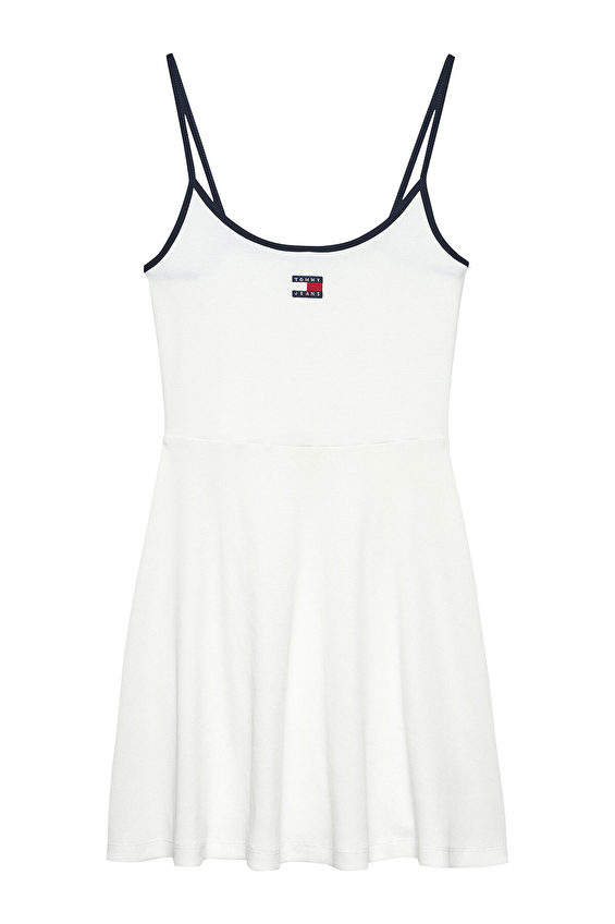 Tommy Jeans Kadın Elbise DW0DW22335 Beyaz Tommy Jeans Kadın Elbise DW0DW22335 Beyaz