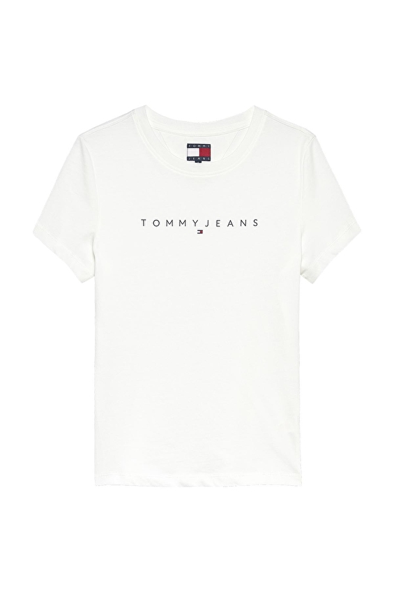 Tommy Jeans Kadın Tişört DW0DW18398 Beyaz Tommy Jeans Kadın Tişört DW0DW18398 Beyaz