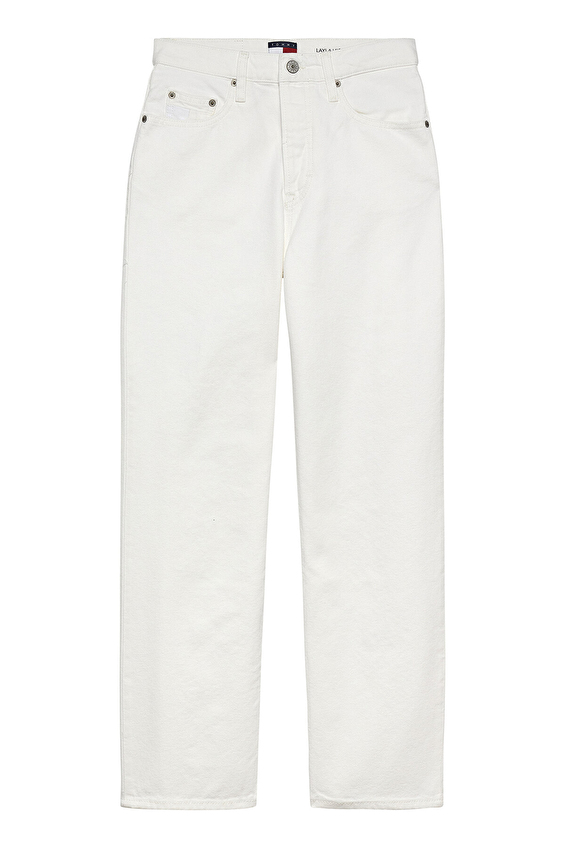 Tommy Jeans Kadın Kot Pantolon DW0DW22773 Beyaz Tommy Jeans Kadın Kot Pantolon DW0DW22773 Beyaz