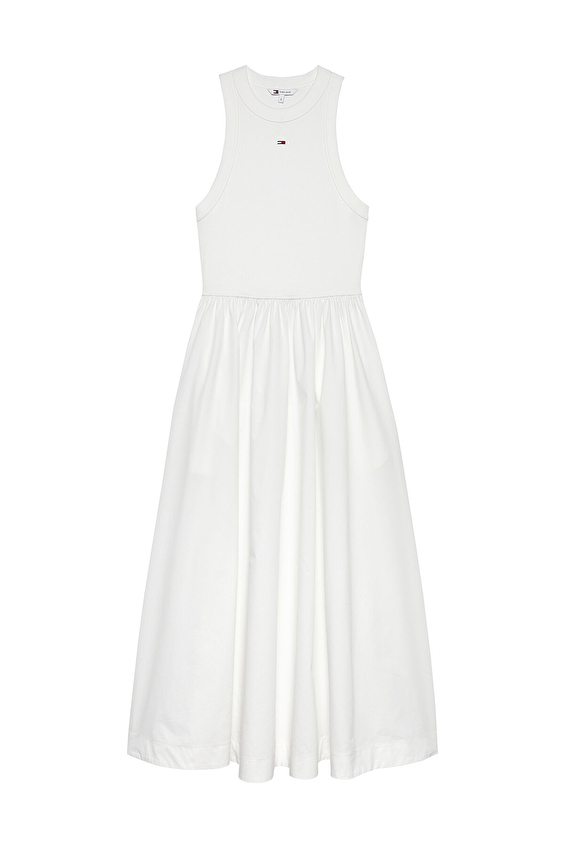 Tommy Jeans Kadın Elbise DW0DW22593 Beyaz Tommy Jeans Kadın Elbise DW0DW22593 Beyaz