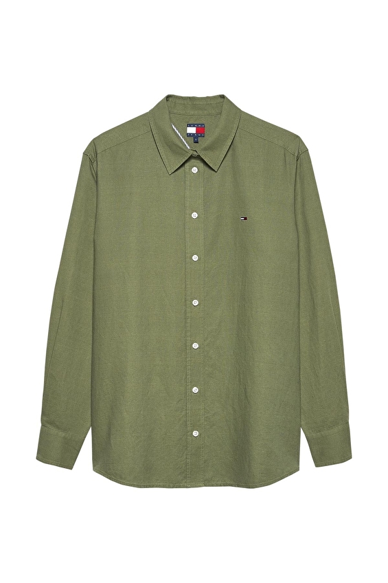 Tommy Jeans Kadın Gömlek DW0DW22209 Yeşil Tommy Jeans Kadın Gömlek DW0DW22209 Yeşil