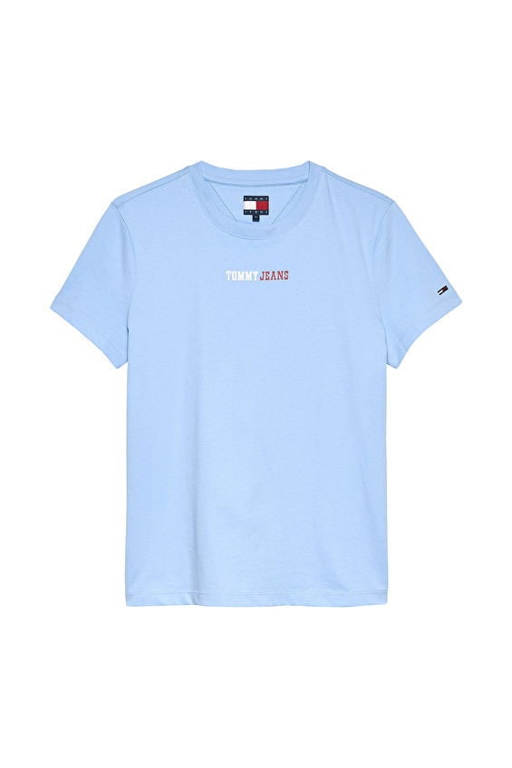 Tommy Jeans Kadın Tişört DW0DW22277 Mavi Tommy Jeans Kadın Tişört DW0DW22277 Mavi