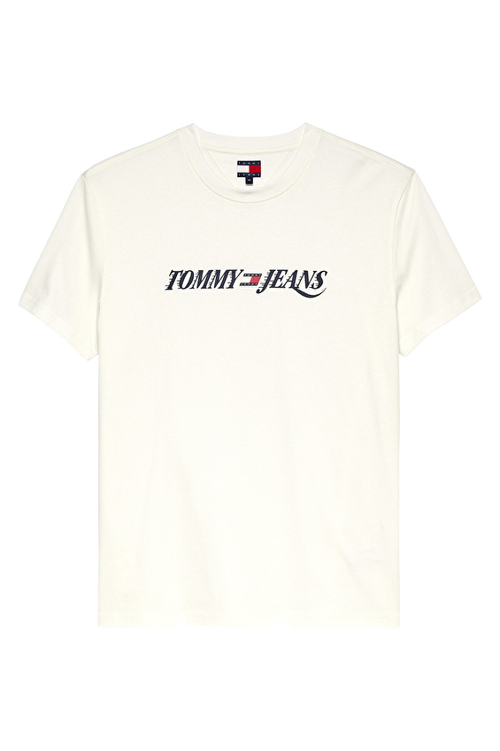 Tommy Jeans Erkek Tişört DM0DM22548 Beyaz Tommy Jeans Erkek Tişört DM0DM22548 Beyaz