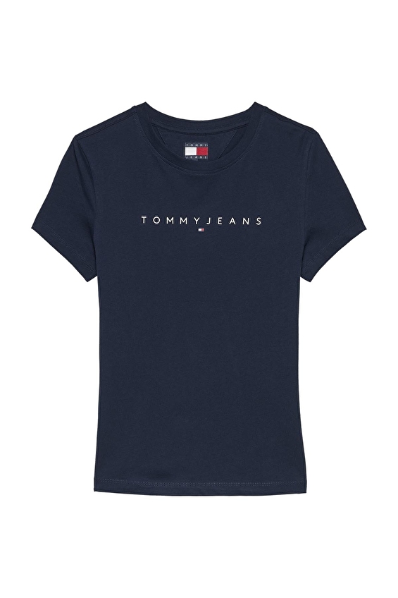 Tommy Jeans Kadın Tişört DW0DW18398 Mavi Tommy Jeans Kadın Tişört DW0DW18398 Mavi