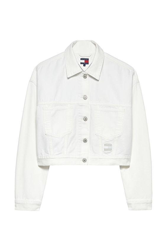 Tommy Jeans Kadın Ceket DW0DW21979 Beyaz Tommy Jeans Kadın Ceket DW0DW21979 Beyaz