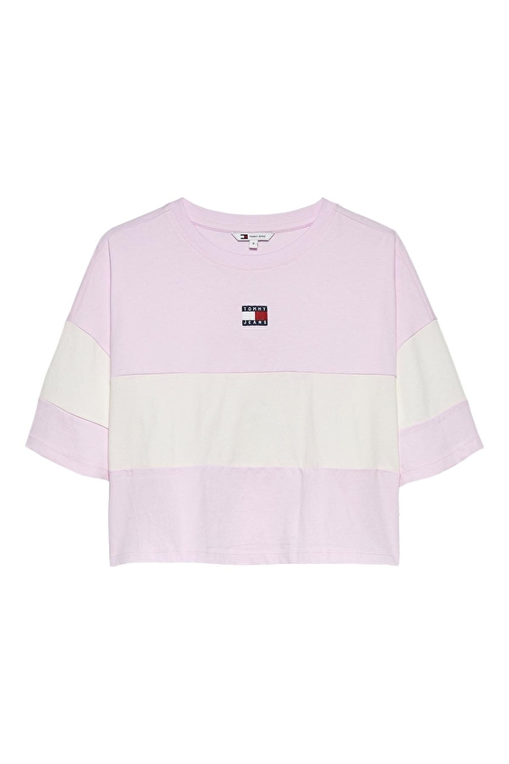 Tommy Jeans Kadın Tişört DW0DW18706 Pembe Tommy Jeans Kadın Tişört DW0DW18706 Pembe