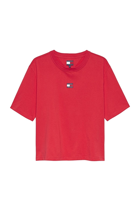 Tommy Jeans Kadın Tişört DW0DW22202 Kırmızı