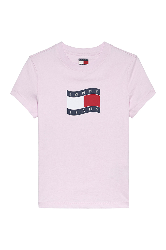 Tommy Jeans Kadın Tişört DW0DW22781 Pembe Tommy Jeans Kadın Tişört DW0DW22781 Pembe