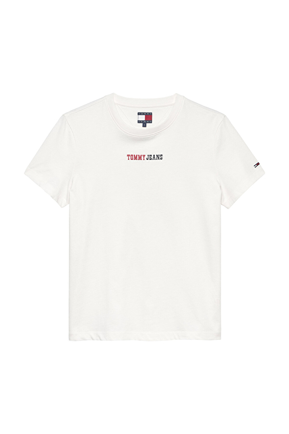 Tommy Jeans Kadın Tişört DW0DW22277 Beyaz Tommy Jeans Kadın Tişört DW0DW22277 Beyaz