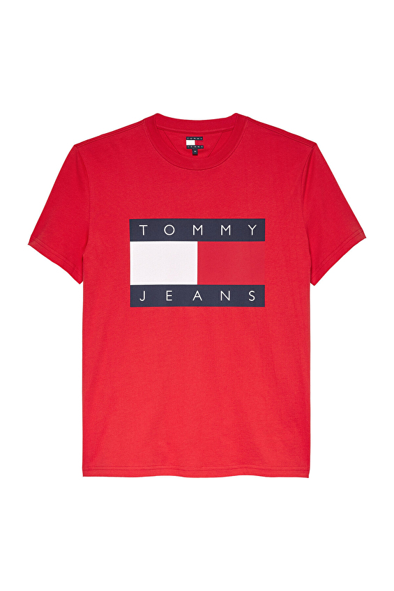Tommy Jeans Erkek Tişört DM0DM22645 Kırmızı Tommy Jeans Erkek Tişört DM0DM22645 Kırmızı