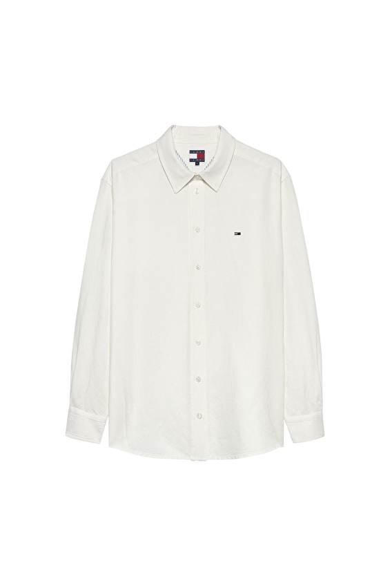 Tommy Jeans Kadın Gömlek DW0DW22209 Beyaz Tommy Jeans Kadın Gömlek DW0DW22209 Beyaz