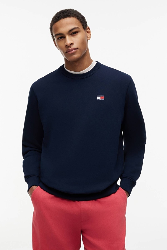 Tommy Jeans Erkek Sweatshirt DM0DM21921 Lacivert