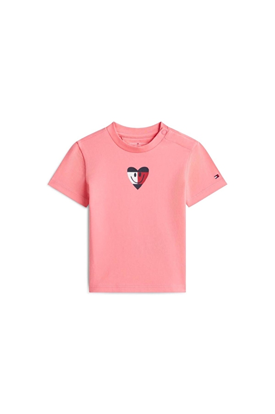 Tommy Hilfiger Bebek Tişört KN0KN02355 Pembe Tommy Hilfiger Bebek Tişört KN0KN02355 Pembe
