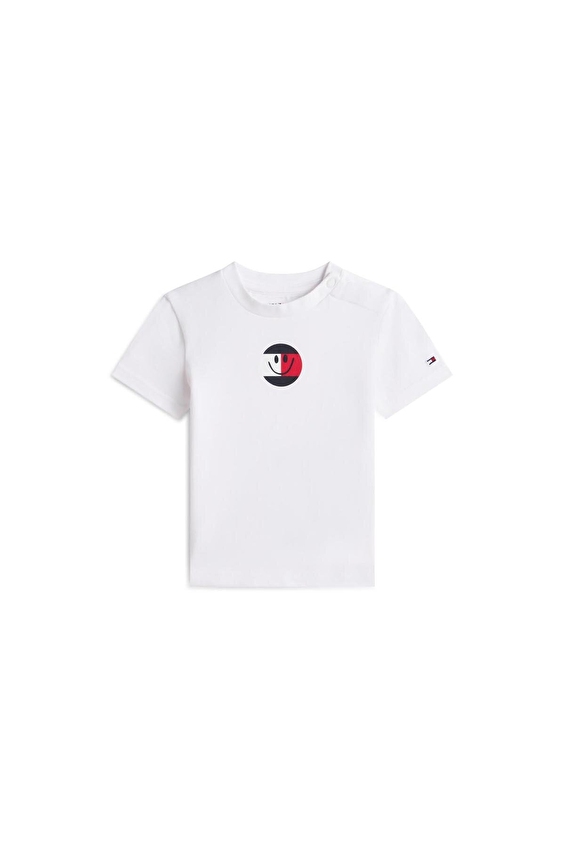 Tommy Hilfiger Bebek Tişört KN0KN02355 Beyaz Tommy Hilfiger Bebek Tişört KN0KN02355 Beyaz