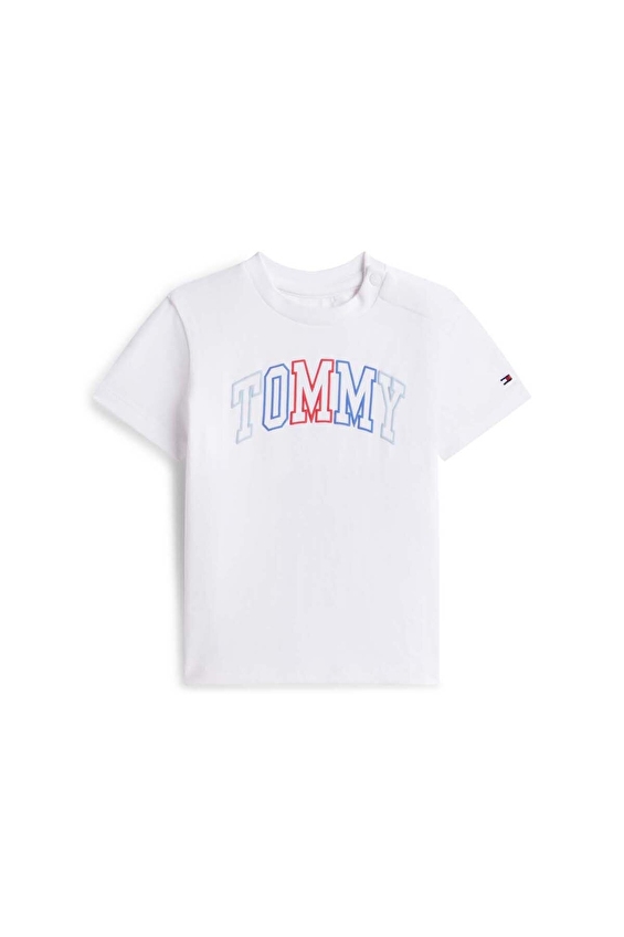Tommy Hilfiger Bebek Tişört KN0KN02354 Beyaz Tommy Hilfiger Bebek Tişört KN0KN02354 Beyaz