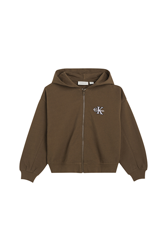 Calvin Klein Kız Çocuk Sweat LVCKTJB34G Kahverengi