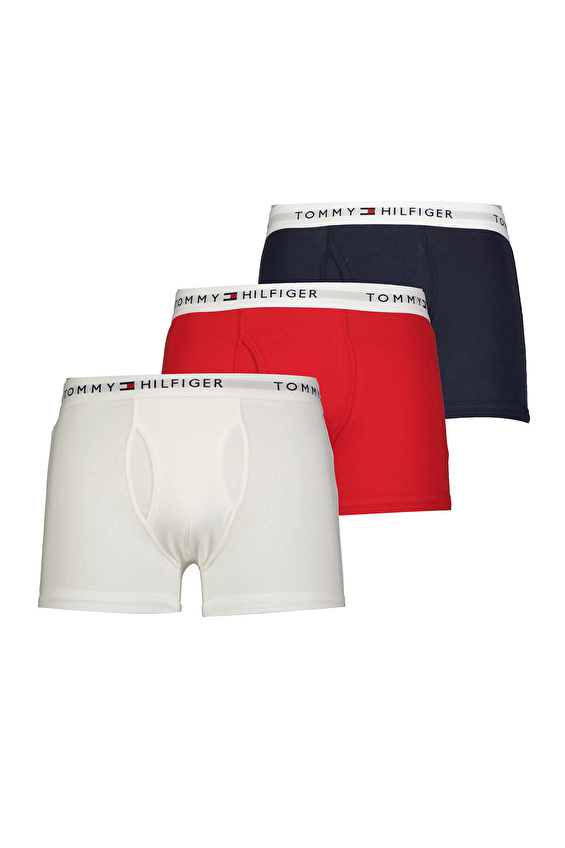 Tommy Hilfiger Erkek 3'lü Boxer 09TQ002 608 Kırmızı/beyaz/lacivert Tommy Hilfiger Erkek 3'lü Boxer 09TQ002 608 Kırmızı/beyaz/lacivert