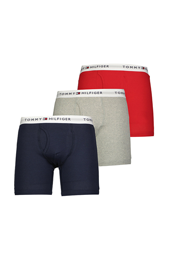 Tommy Hilfiger Erkek 3'lü Boxer 09TE001 064 Renkli Tommy Hilfiger Erkek 3'lü Boxer 09TE001 064 Renkli