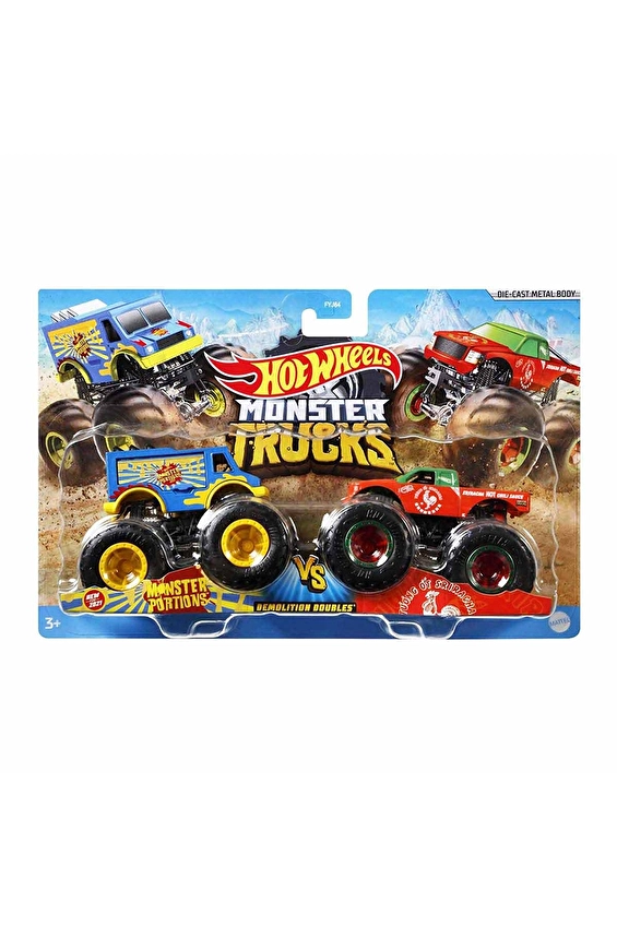 Oyuncak Hot Wheels Monster Trucks Güçlü İkili 1:64 Arabalar FYJ64