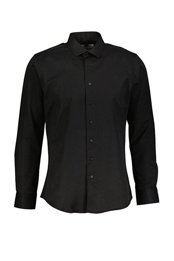 Süvari Slim Fit Klasik Yaka Erkek Gömlek 2024700428 Siyah Süvari Slim Fit Klasik Yaka Erkek Gömlek 2024700428 Siyah