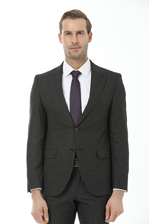 Süvari Slim Fit Sivri Yaka Erkek Takım Elbise 1000600279 Siyah Süvari Slim Fit Sivri Yaka Erkek Takım Elbise 1000600279 Siyah