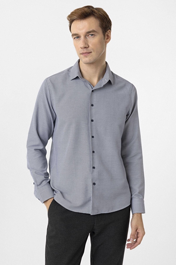 Süvari Slim Fit Köşeli Manşet Klasik Yaka Erkek Gömlek 2024700525 Lacivert Süvari Slim Fit Köşeli Manşet Klasik Yaka Erkek Gömlek 2024700525 Lacivert