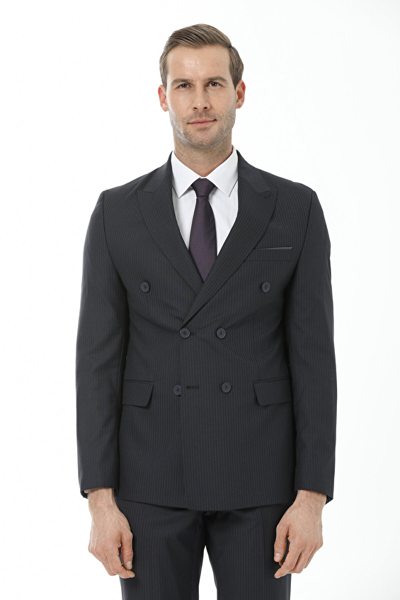 Süvari Slim Fit Sivri Yaka Erkek Takım Elbise 1006900335 Lacivert Süvari Slim Fit Sivri Yaka Erkek Takım Elbise 1006900335 Lacivert